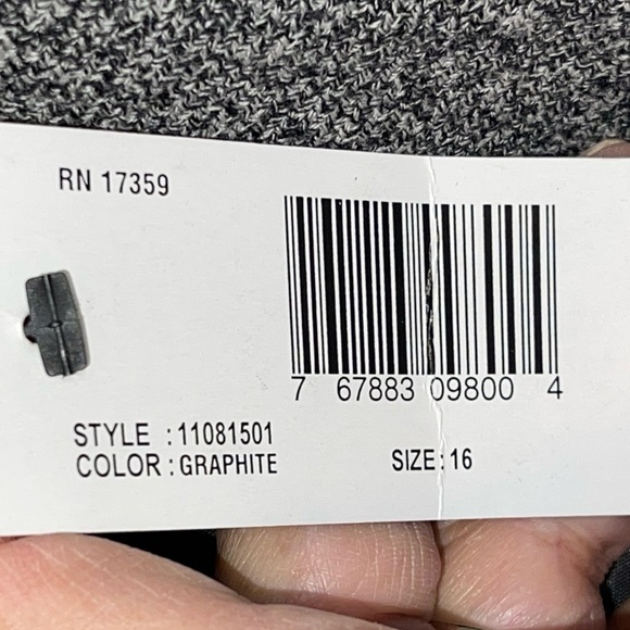 NWT Linda Allard Ellen Tracy 10% wool blazer. Size 16 color- graphite - Picture 6 of 9